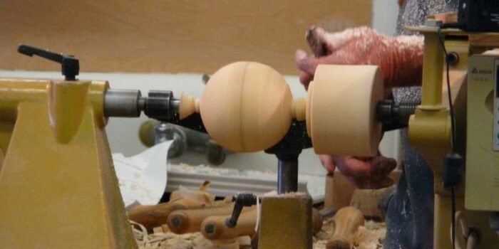 Roughing out the ball - leave fat on ends, mark equator